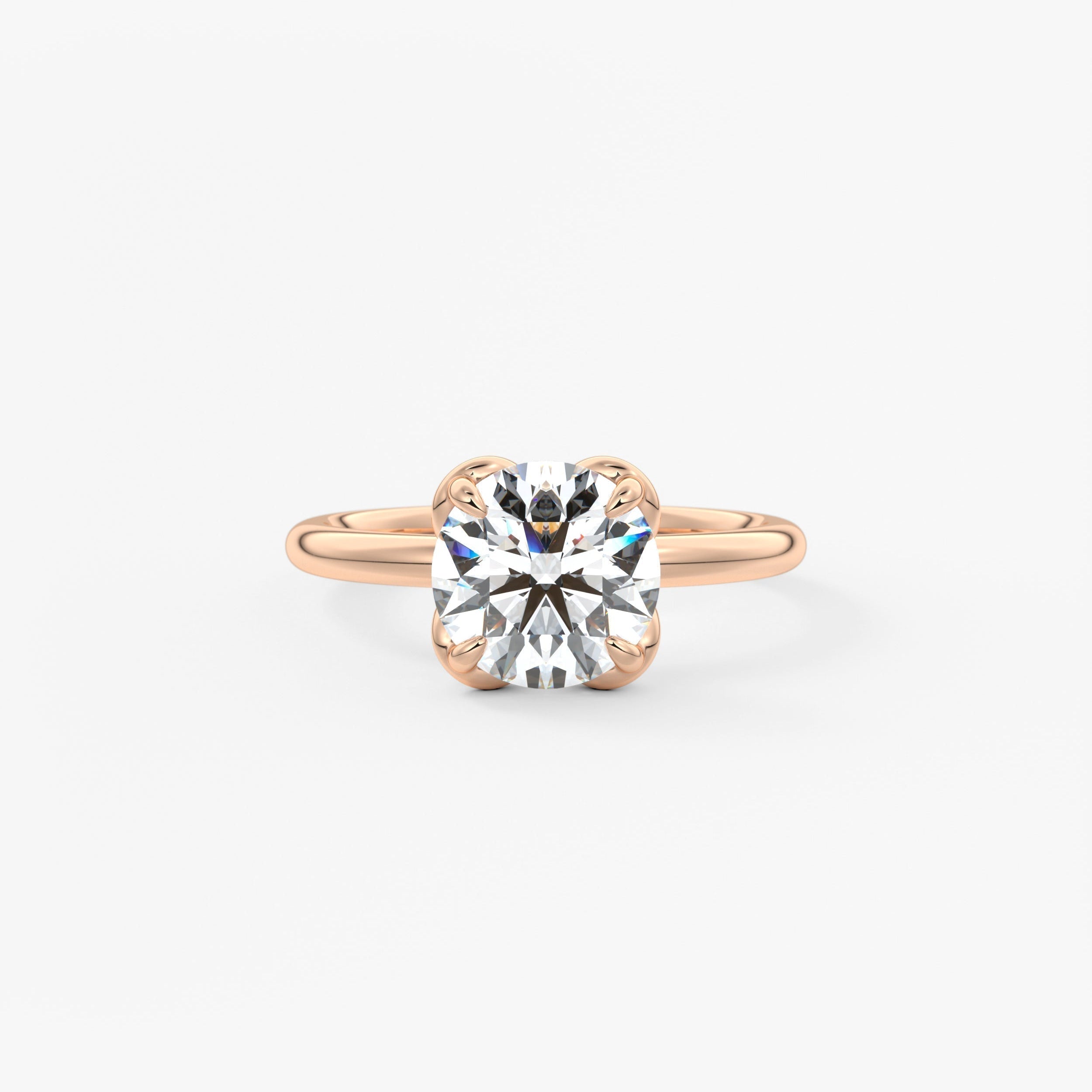 Round Multi Stones Lab Grown Diamond Engagement Ring