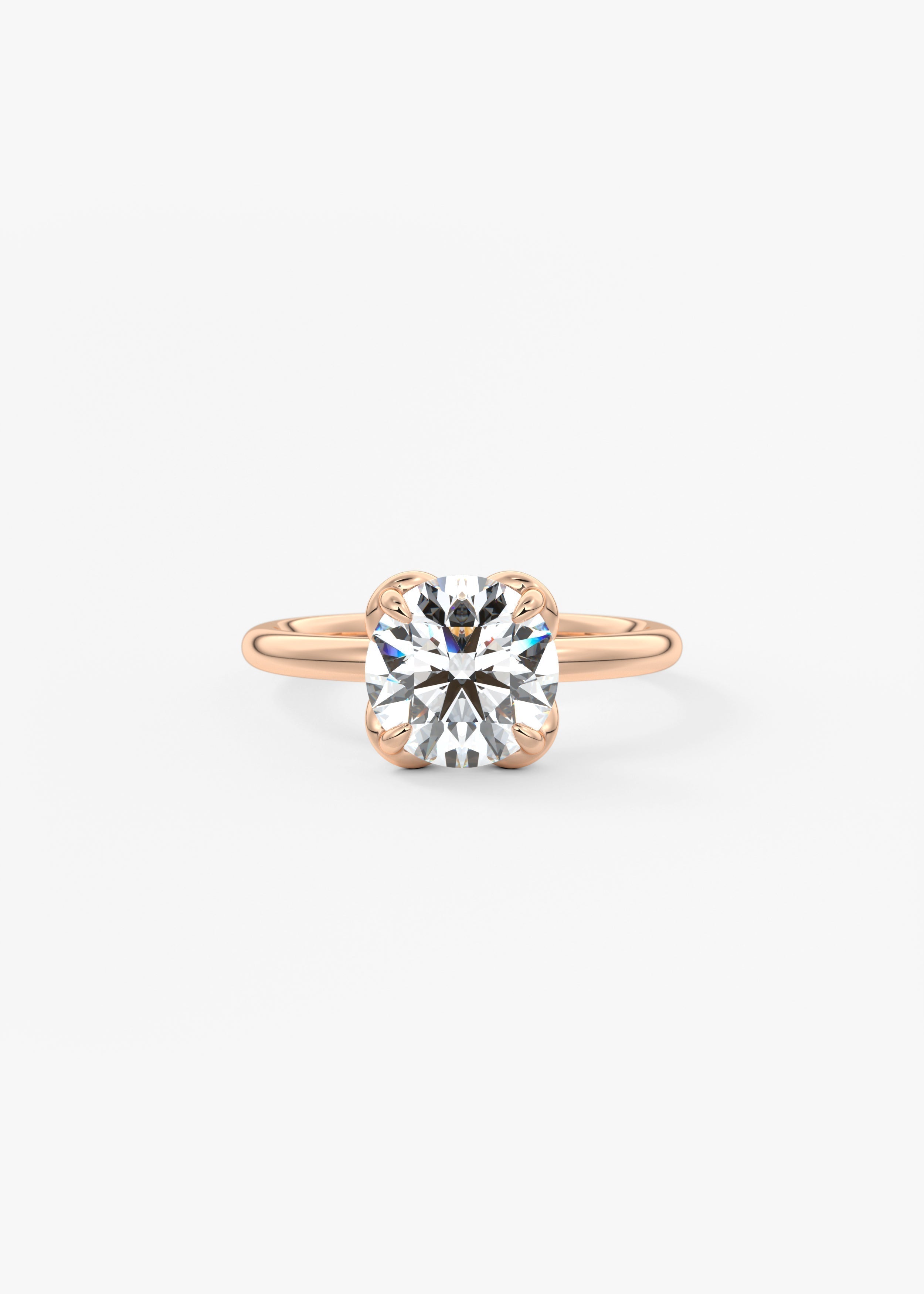 Round Multi Stones Lab Grown Diamond Engagement Ring