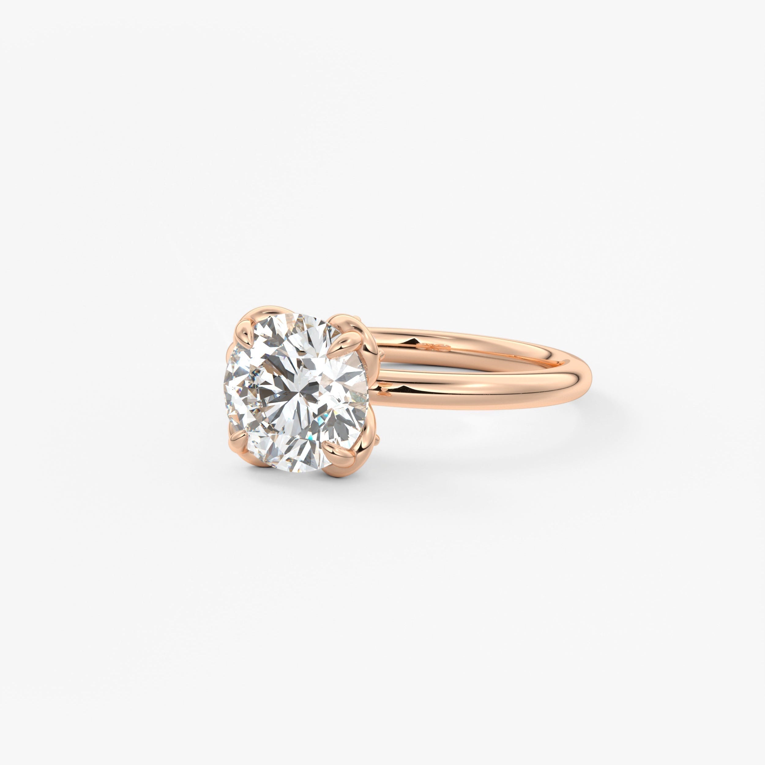 Round Multi Stones Lab Grown Diamond Engagement Ring