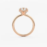 Round Multi Stones Lab Grown Diamond Engagement Ring