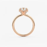 Round Multi Stones Lab Grown Diamond Engagement Ring