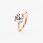 Round Multi Stones Lab Grown Diamond Engagement Ring