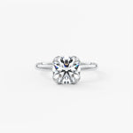 Round Multi Stones Lab Grown Diamond Engagement Ring