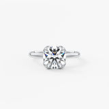 Round Multi Stones Lab Grown Diamond Engagement Ring
