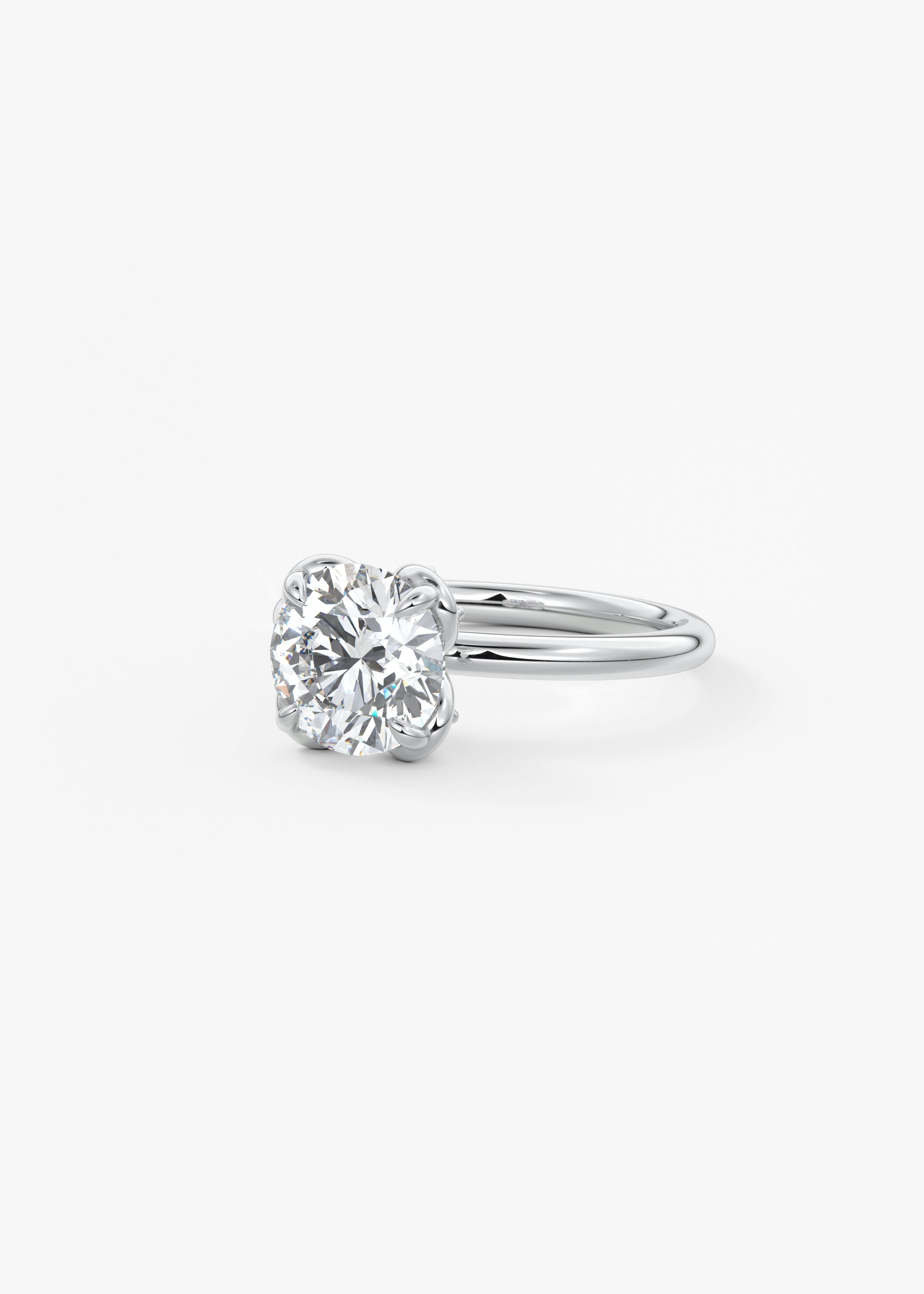 Round Multi Stones Lab Grown Diamond Engagement Ring