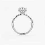 Round Multi Stones Lab Grown Diamond Engagement Ring
