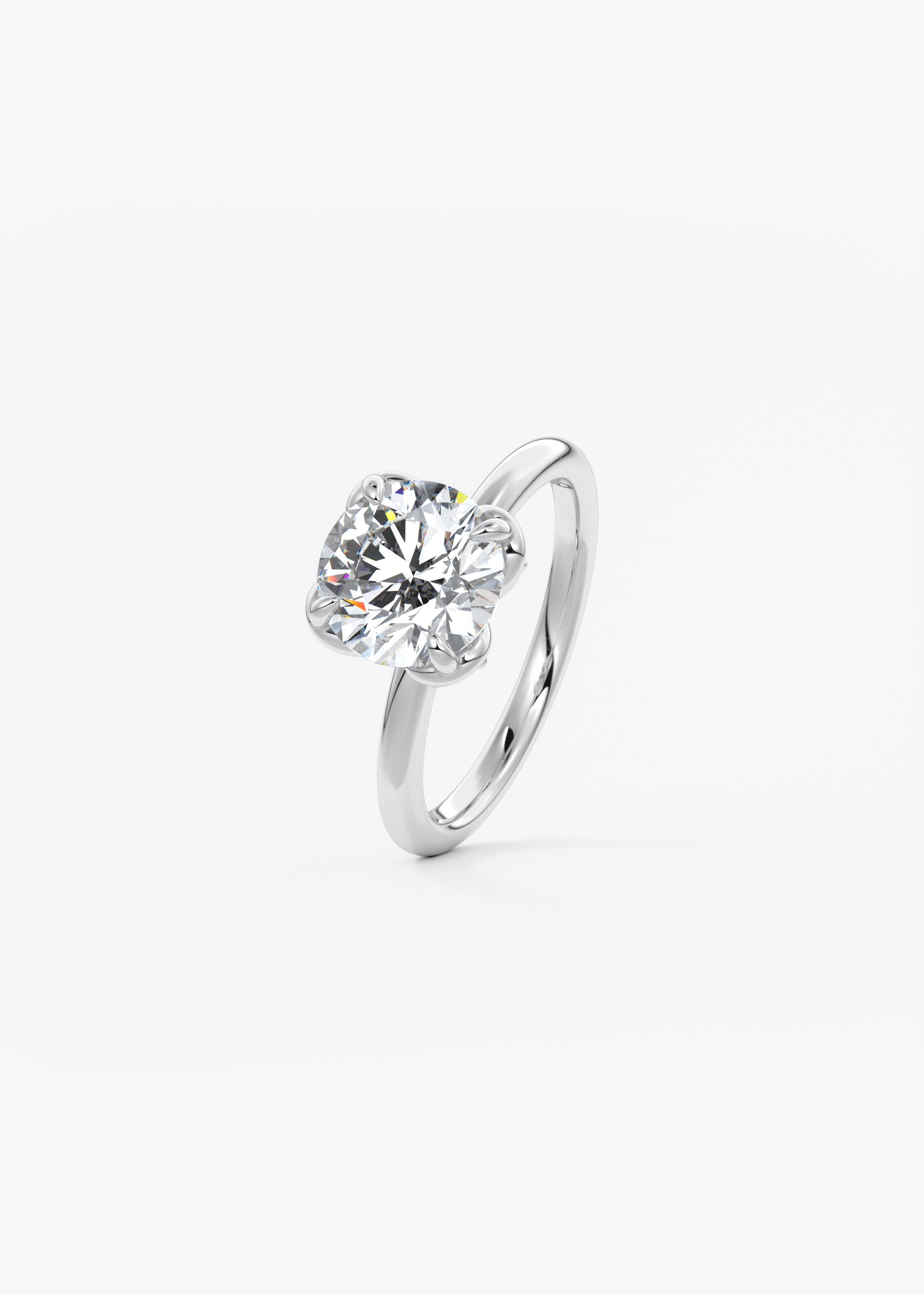 Round Multi Stones Lab Grown Diamond Engagement Ring