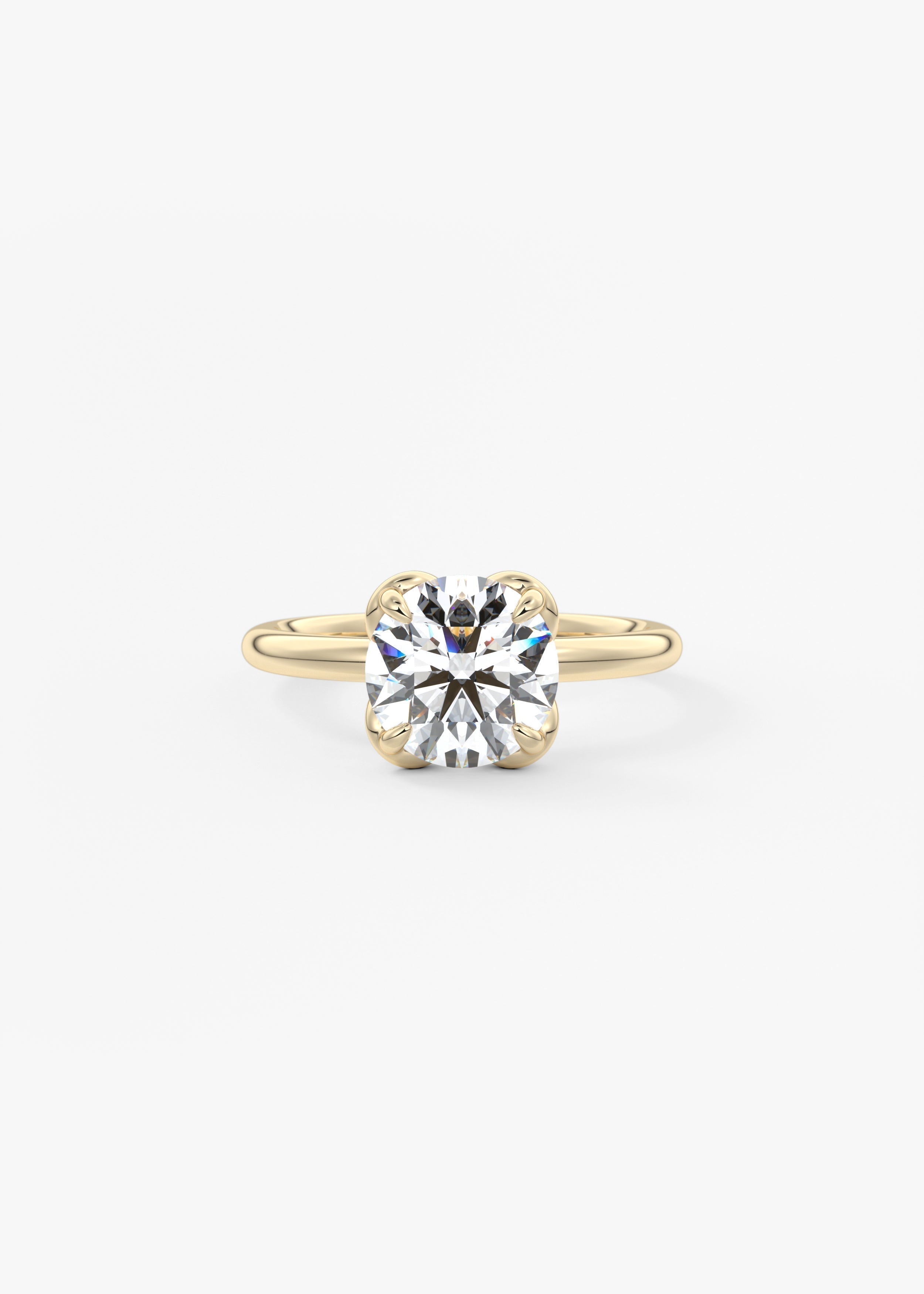 Round Multi Stones Lab Grown Diamond Engagement Ring