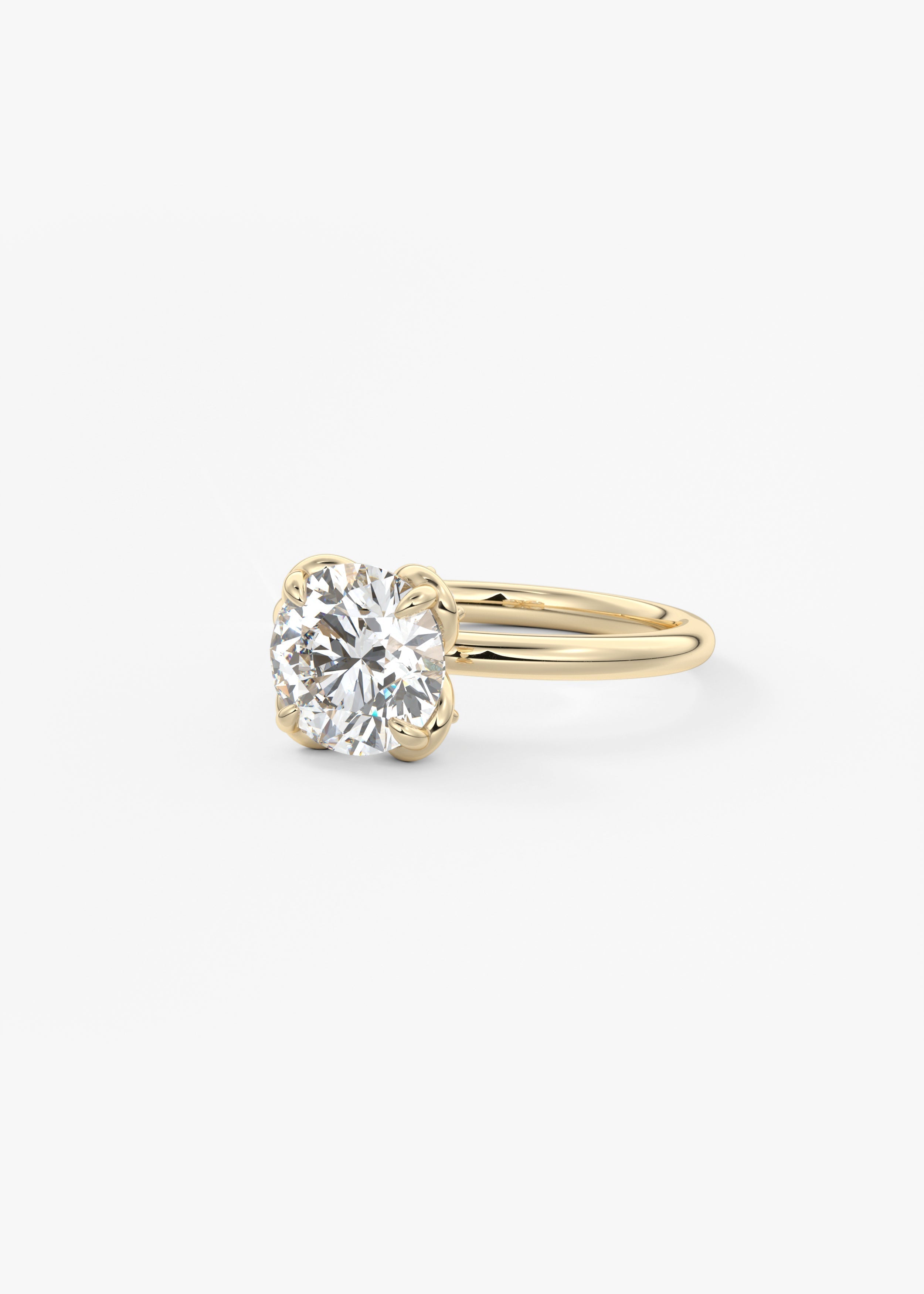 Round Multi Stones Lab Grown Diamond Engagement Ring