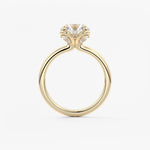 Round Multi Stones Lab Grown Diamond Engagement Ring