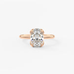 Oval Multi Stones Lab Grown Diamond Engagement Ring
