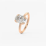 Oval Multi Stones Lab Grown Diamond Engagement Ring