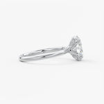 Oval Multi Stones Lab Grown Diamond Engagement Ring
