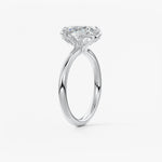Oval Multi Stones Lab Grown Diamond Engagement Ring