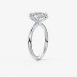 Oval Multi Stones Lab Grown Diamond Engagement Ring