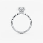 Oval Multi Stones Lab Grown Diamond Engagement Ring