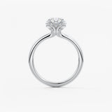 Oval Multi Stones Lab Grown Diamond Engagement Ring