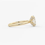 Oval Multi Stones Lab Grown Diamond Engagement Ring