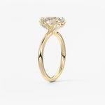 Oval Multi Stones Lab Grown Diamond Engagement Ring