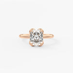 Elongated Cushion Multi Stones Lab Grown Diamond Engagement Ring