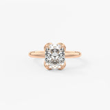 Elongated Cushion Multi Stones Lab Grown Diamond Engagement Ring