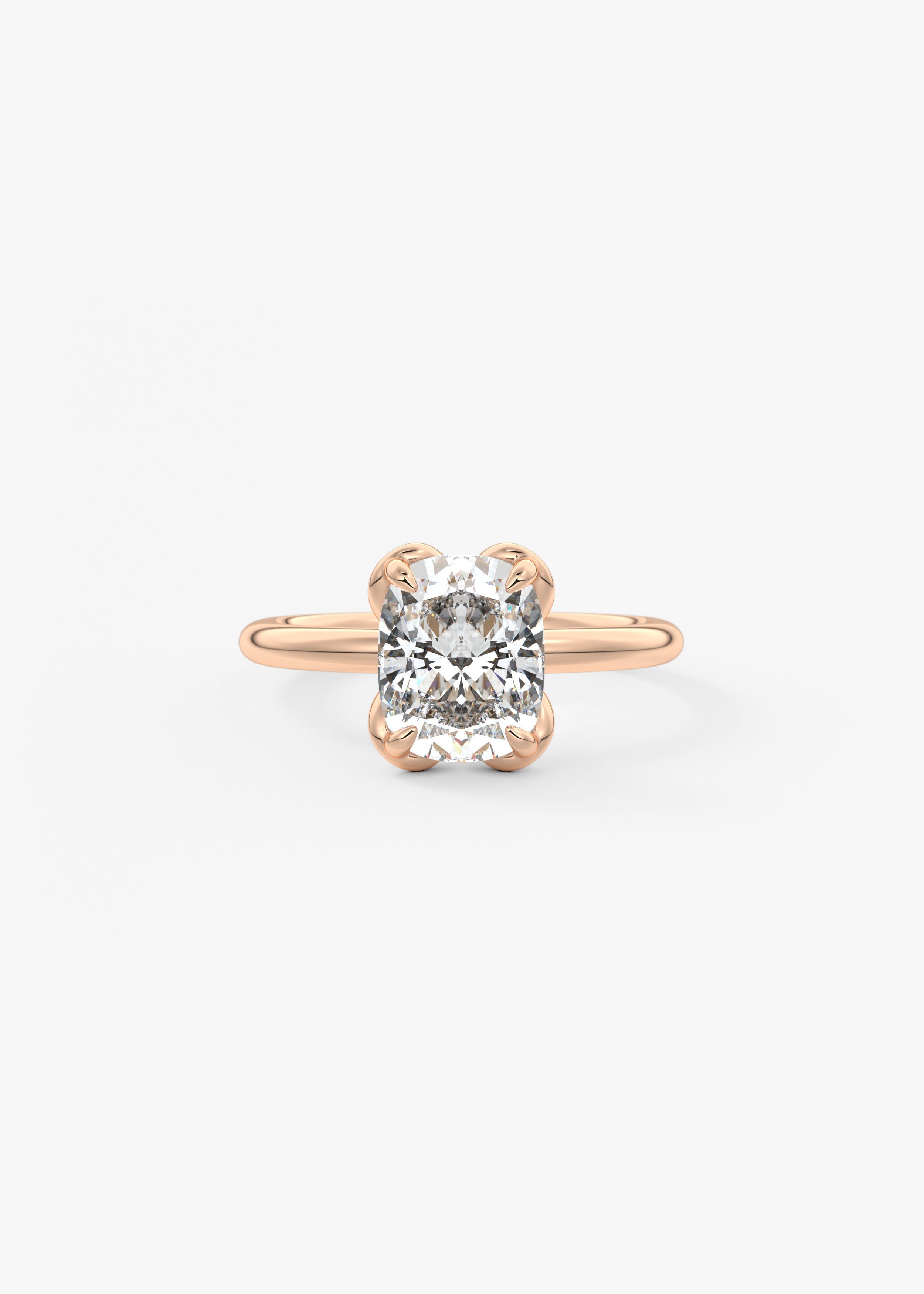 Elongated Cushion Multi Stones Lab Grown Diamond Engagement Ring
