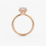 Elongated Cushion Multi Stones Lab Grown Diamond Engagement Ring