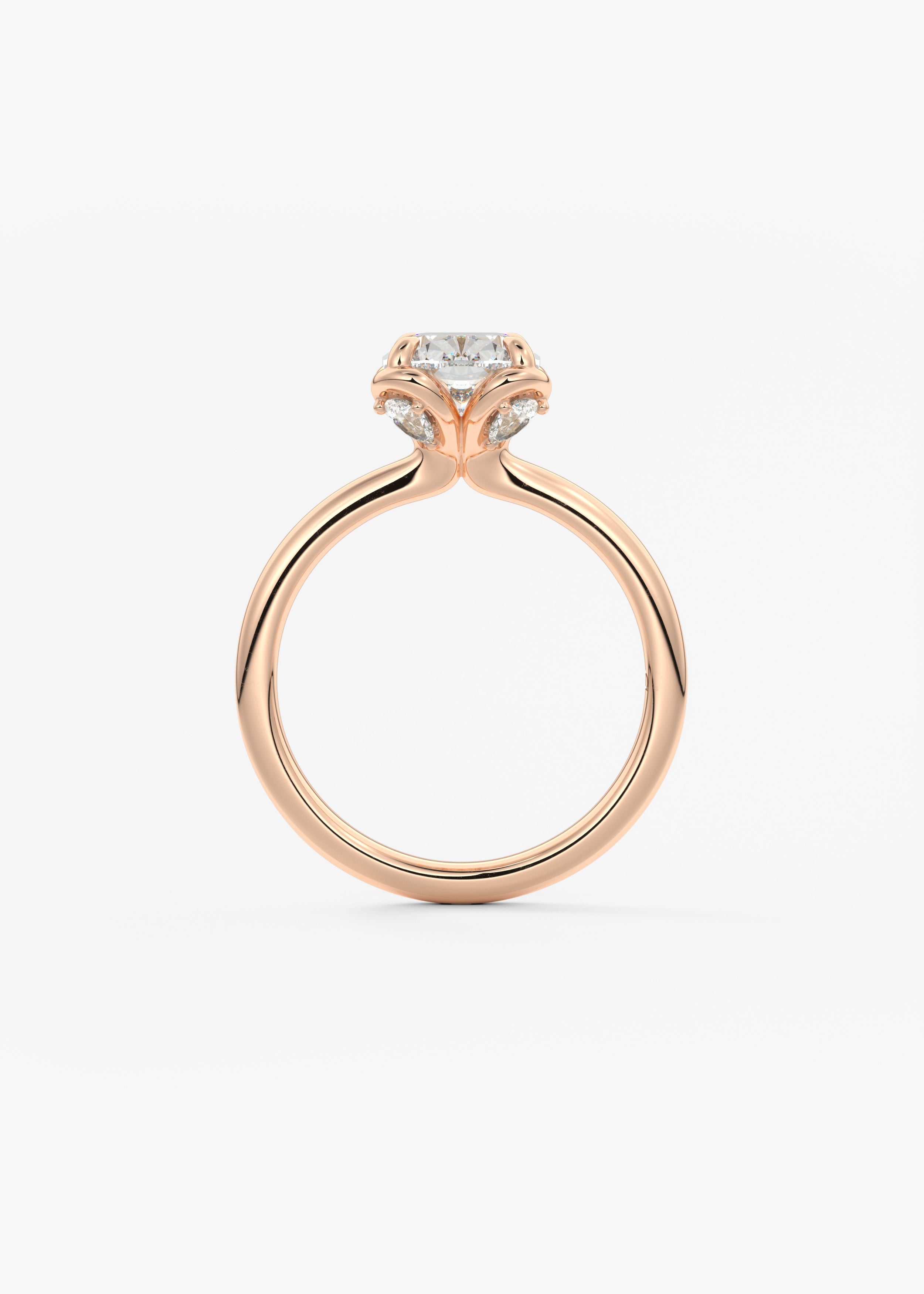 Elongated Cushion Multi Stones Lab Grown Diamond Engagement Ring