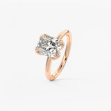 Elongated Cushion Multi Stones Lab Grown Diamond Engagement Ring