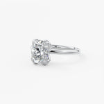 Elongated Cushion Multi Stones Lab Grown Diamond Engagement Ring