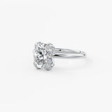 Elongated Cushion Multi Stones Lab Grown Diamond Engagement Ring