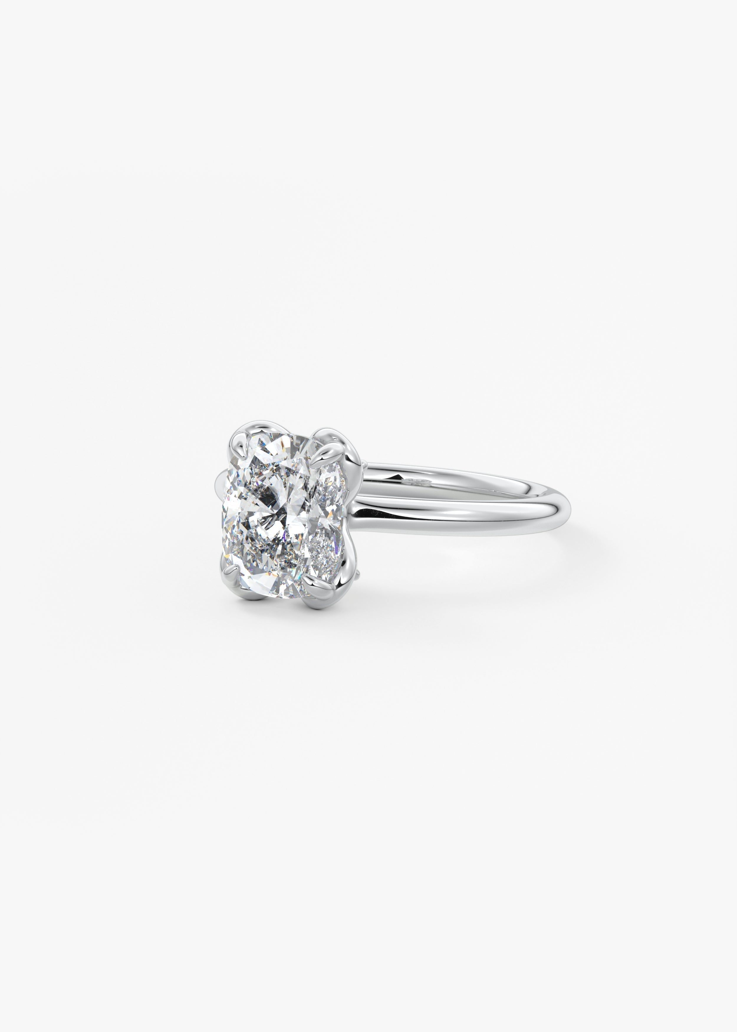 Elongated Cushion Multi Stones Lab Grown Diamond Engagement Ring