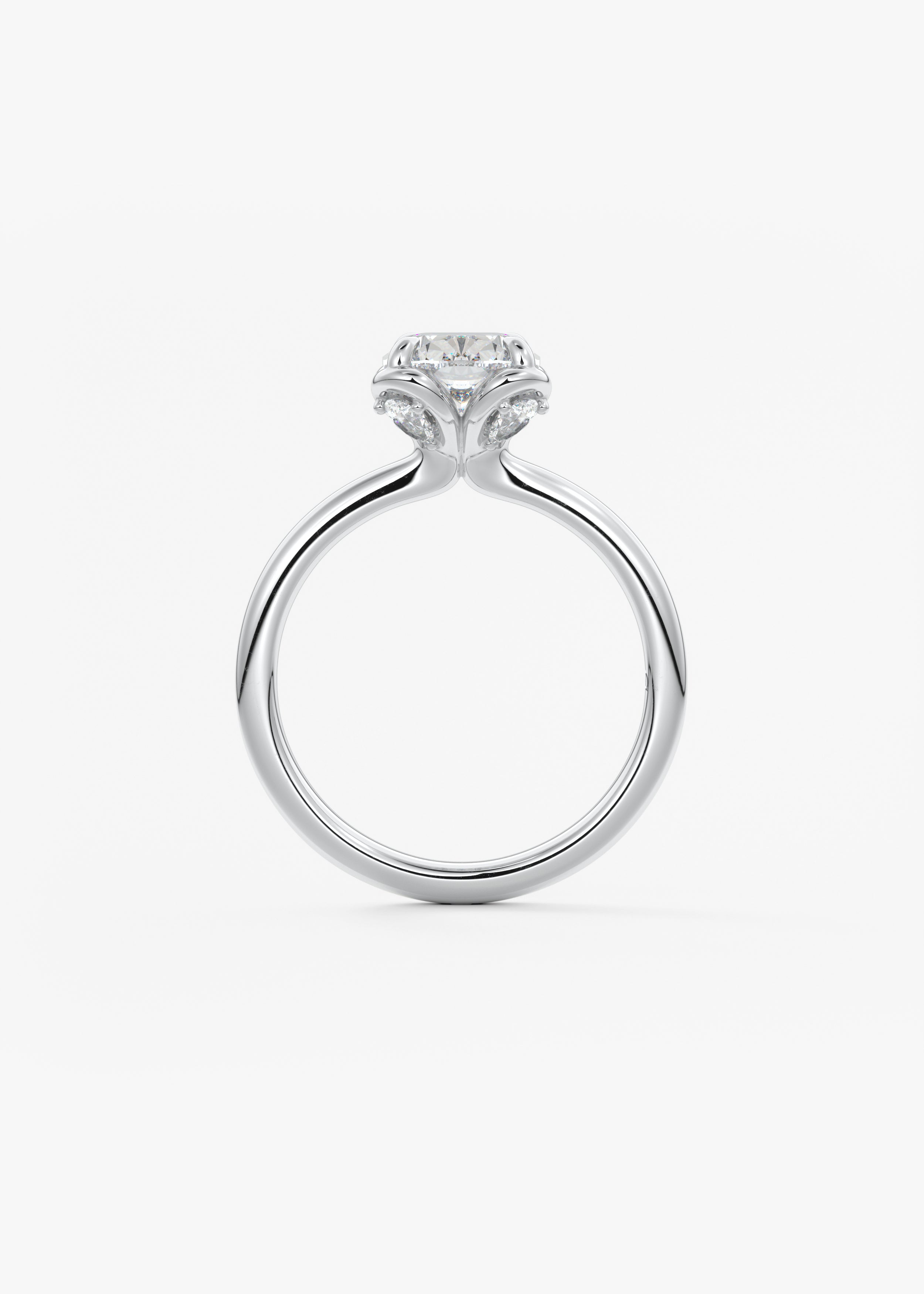 Elongated Cushion Multi Stones Lab Grown Diamond Engagement Ring