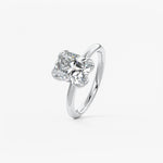 Elongated Cushion Multi Stones Lab Grown Diamond Engagement Ring