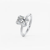 Elongated Cushion Multi Stones Lab Grown Diamond Engagement Ring