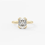 Elongated Cushion Multi Stones Lab Grown Diamond Engagement Ring