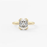 Elongated Cushion Multi Stones Lab Grown Diamond Engagement Ring