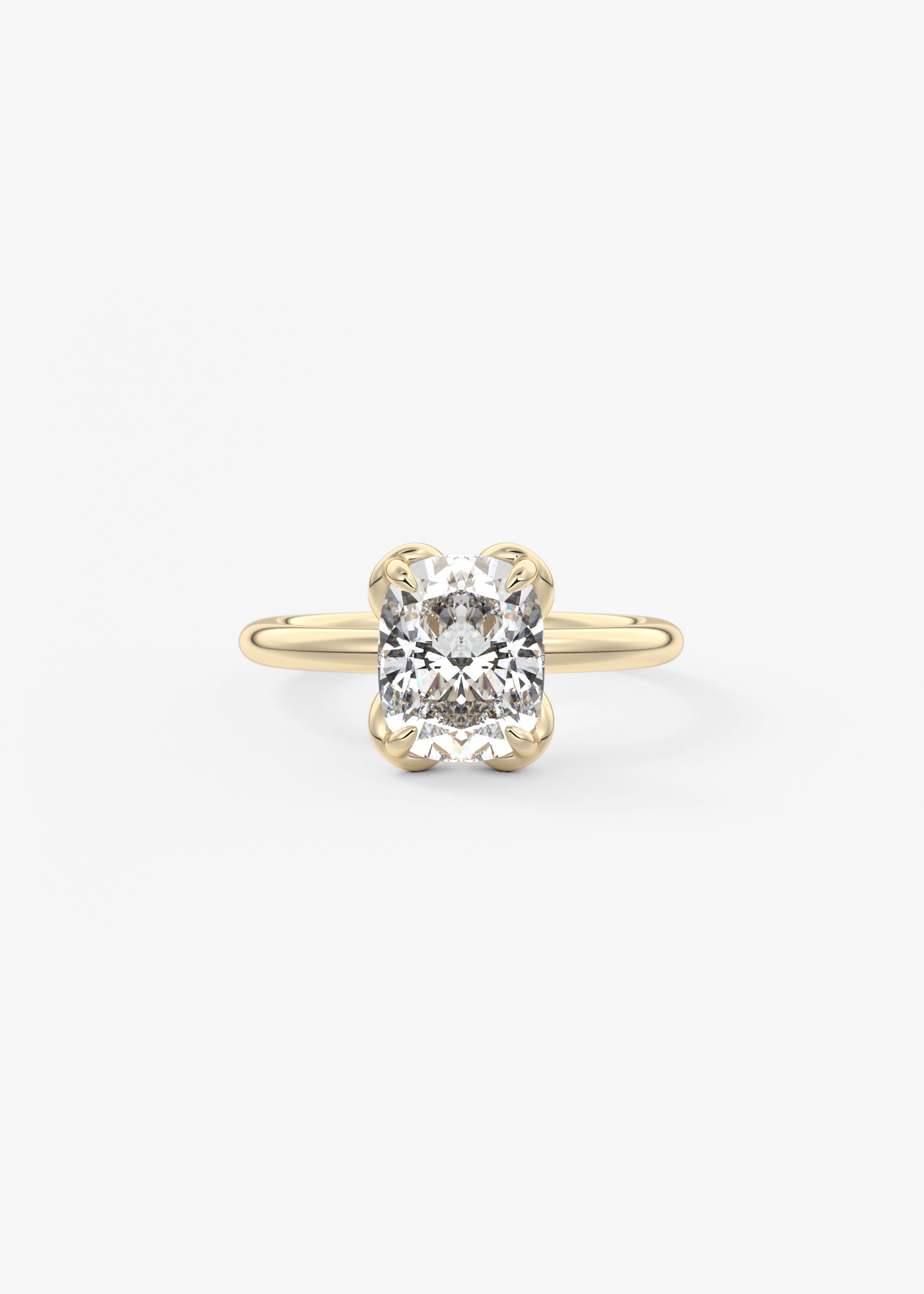 Elongated Cushion Multi Stones Lab Grown Diamond Engagement Ring
