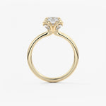 Elongated Cushion Multi Stones Lab Grown Diamond Engagement Ring