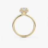 Elongated Cushion Multi Stones Lab Grown Diamond Engagement Ring