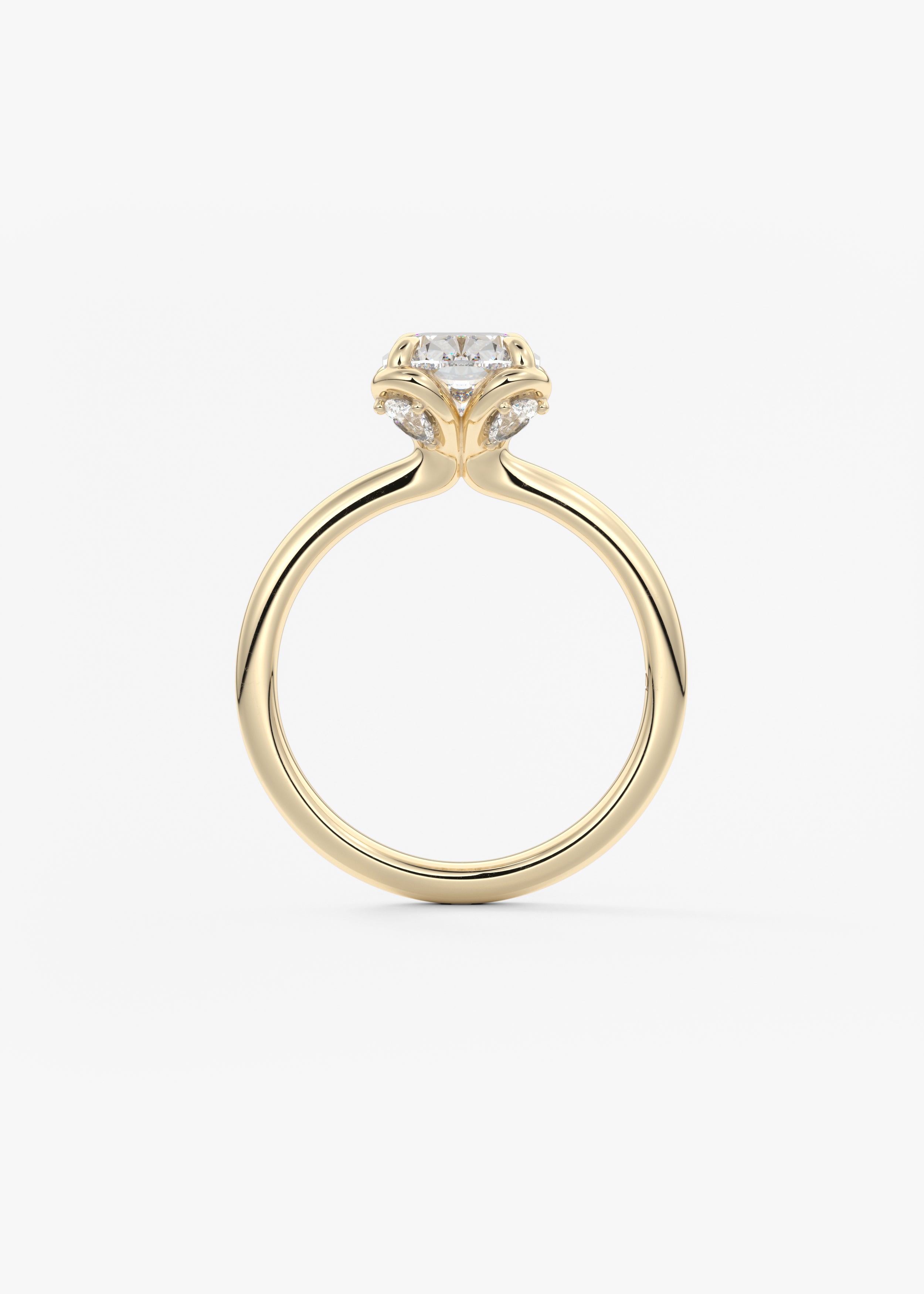 Elongated Cushion Multi Stones Lab Grown Diamond Engagement Ring