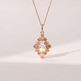 1.0 CT Kite Moissanite Diamond Solitaire Pendant Necklace in Solid Gold 1