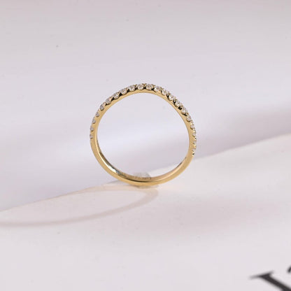 Stunning 0.3 TCW Round Moissanite Stones Half Eternity Wedding Band 8