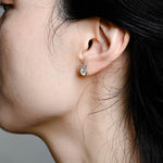 0.70 TCW Round Cut Moissanite Stud Earrings in Gold 4