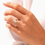 Stunning 1.0-2.0 CT Marquise Moissanite Engagement Ring with Pave Design 9