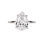 Pear Cut Cubic Zirconia in 925 Sterling Silver Ring 1