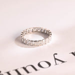 Stunning 0.5 TCW Radiant Moissanite Stones Full Eternity Wedding Band 3