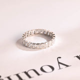 Stunning 0.5 TCW Radiant Moissanite Stones Full Eternity Wedding Band 3