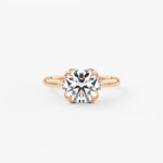 Round Cluster Lab Grown Diamond Engagement Ring