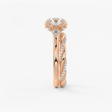 Round Cluster Lab Grown Diamond Engagement Ring